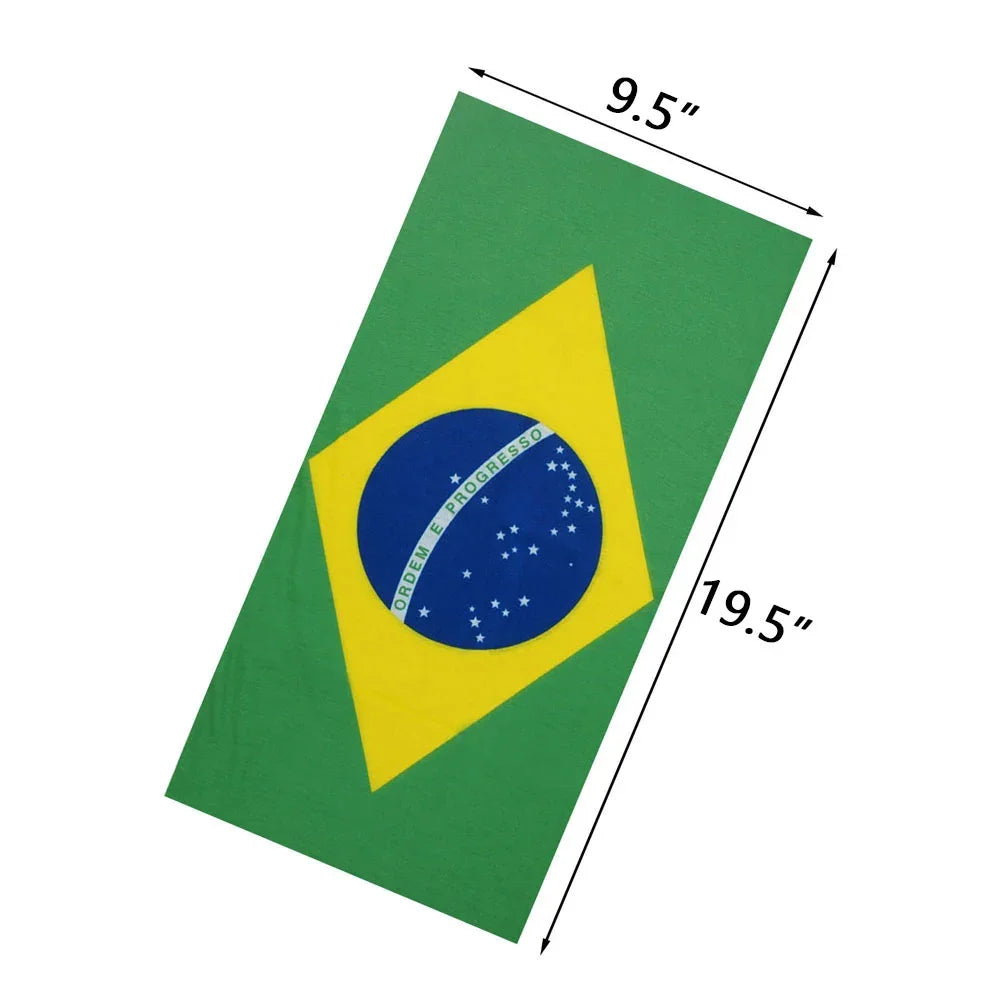 World Football Fans National Flag Bandana Spain Netherlands France Korea Chile Neck Gaiter Seamless Face Mask Men Headwear Scarf