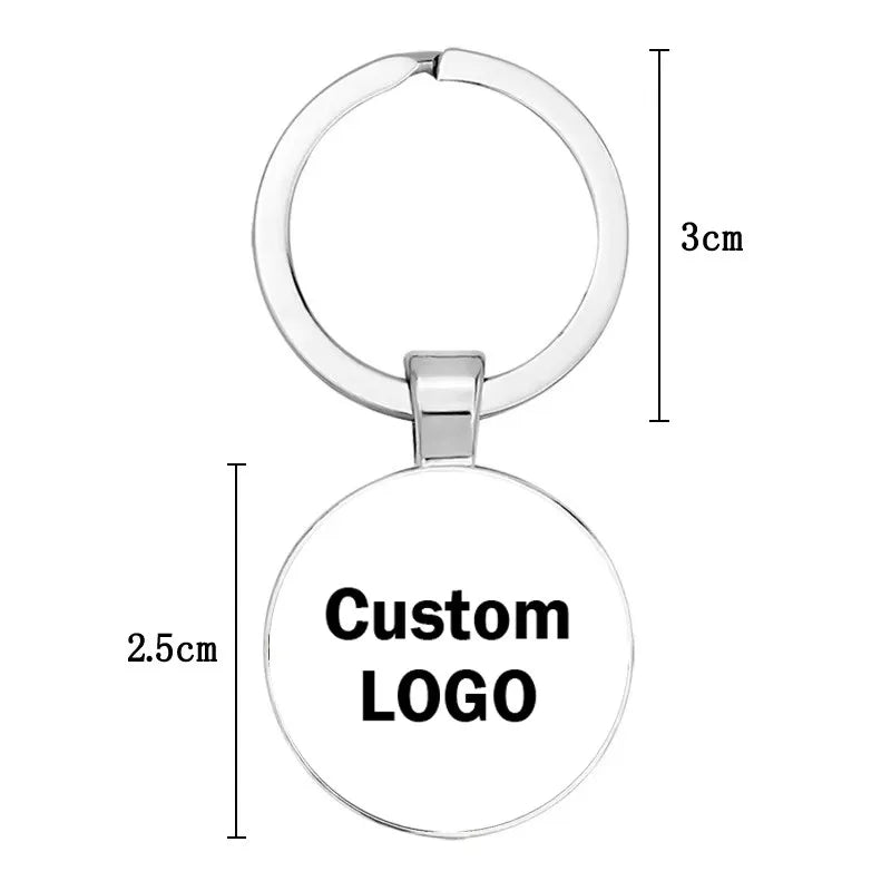 Custom double-sided logo keychain