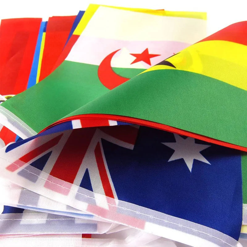 String 50/100 Countries Around The World Nations Small Hanging Flags Countries World Flags Party Decors New 2026 Football