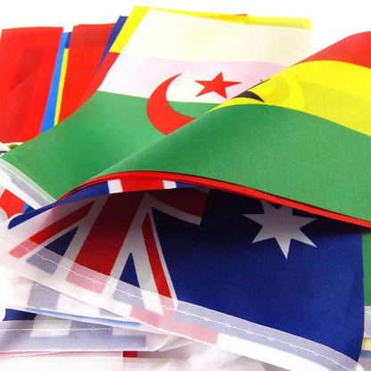 String 50/100 Countries Around The World Nations Small Hanging Flags Countries World Flags Party Decors New 2026 Football