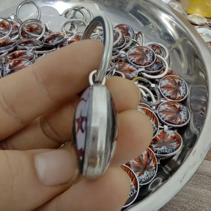Custom double-sided logo keychain