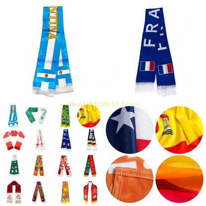 Football Scarf for Soccer Fan 15 Countries Footaball Fan Scarf for Kid Adult top sale