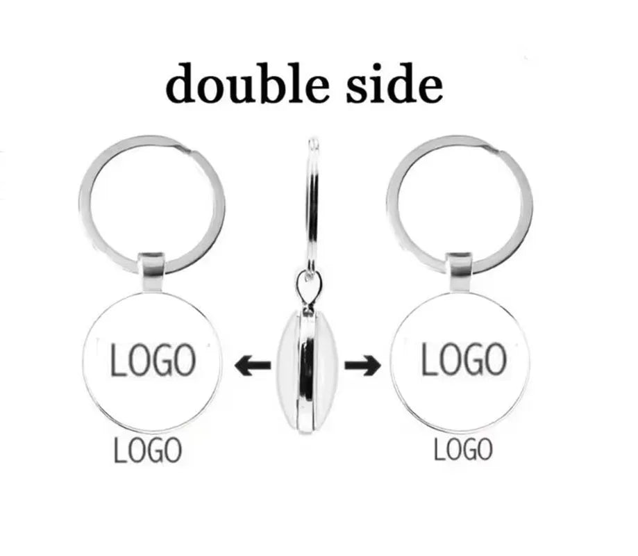 Custom double-sided logo keychain