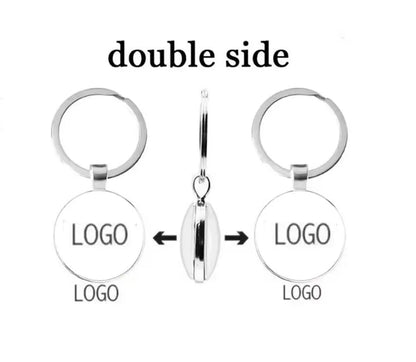 Custom double-sided logo keychain
