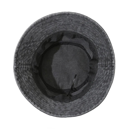 Cotton Washed Bucket Hat Milano Design Vintage Distressed Fisherman Cap Retro Unisex Sun Hat for Calcio Football Fan Travel Gift