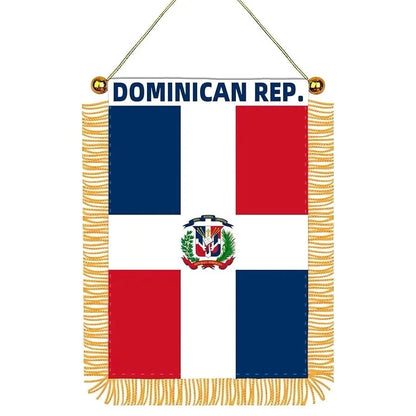 aerxemrbrae  8*12cm  Car Window Decoration  Dominican  Republic   Hanging pennant Flags    Dominican   Mini Pennant