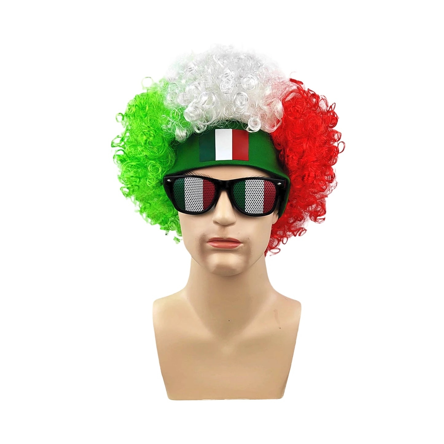 2pcs/set Football Fans Caps Costume Party Wig Decor Supplies Cosplay Headdress for Kids Adults, Perfect For Cheering The Game
