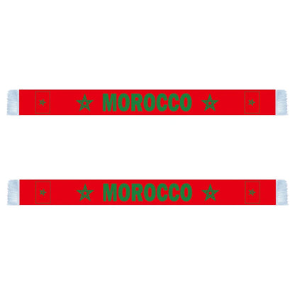 Aerlxemrbrae 14*130cm  Morocco Scarf  Double Side Printing 100% Polyester Football Soccer Fans National flag