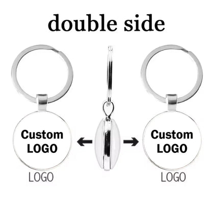 Custom double-sided logo keychain
