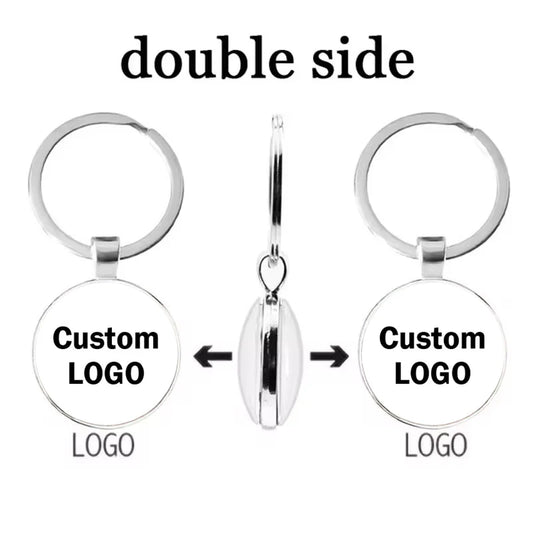 Custom double-sided logo keychain