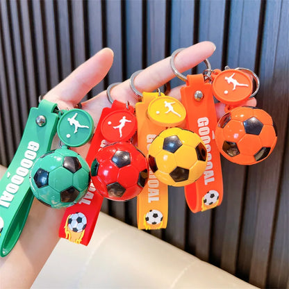 Football Keychain For Fan PVC Soft Glue Soccer Pendant Keychain Accessories Bag Decoration Qatar Cup Souvenirs Key Chain Gifts