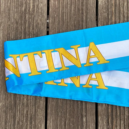 xvggdg  14x130cm  National Team Football Fans Scarf   Argentina france  Morocco  Croatia Tassel Flags Scarf   Souvenir
