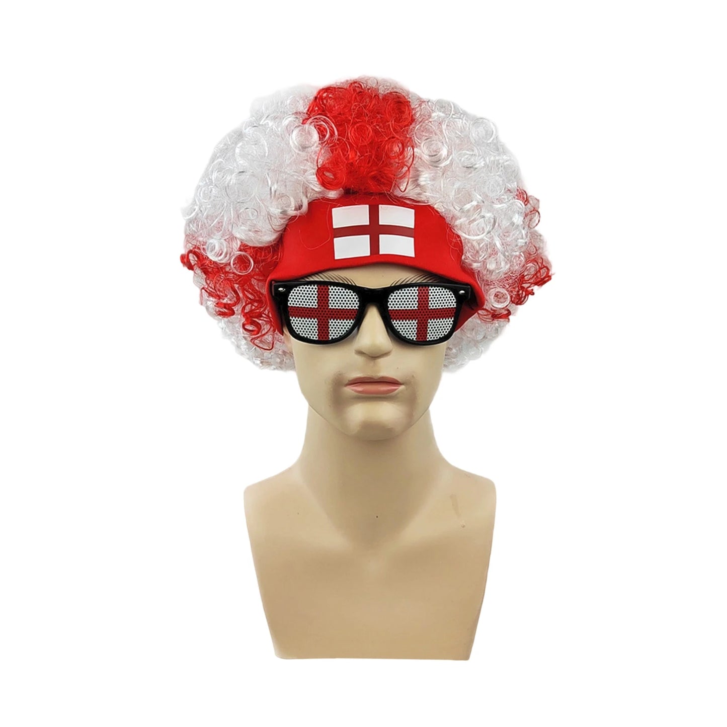 2pcs/set Football Fans Caps Costume Party Wig Decor Supplies Cosplay Headdress for Kids Adults, Perfect For Cheering The Game