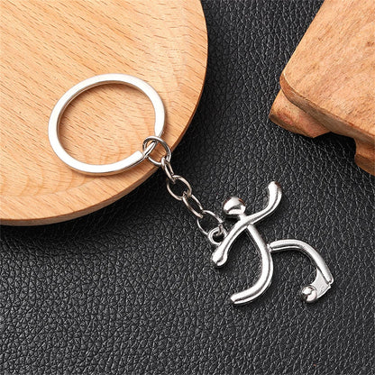 Creative Mountain Bike Keychain Metal Football Running Basketball Keyring For Men Backpack Pendant Sports Club Fans Gifts
