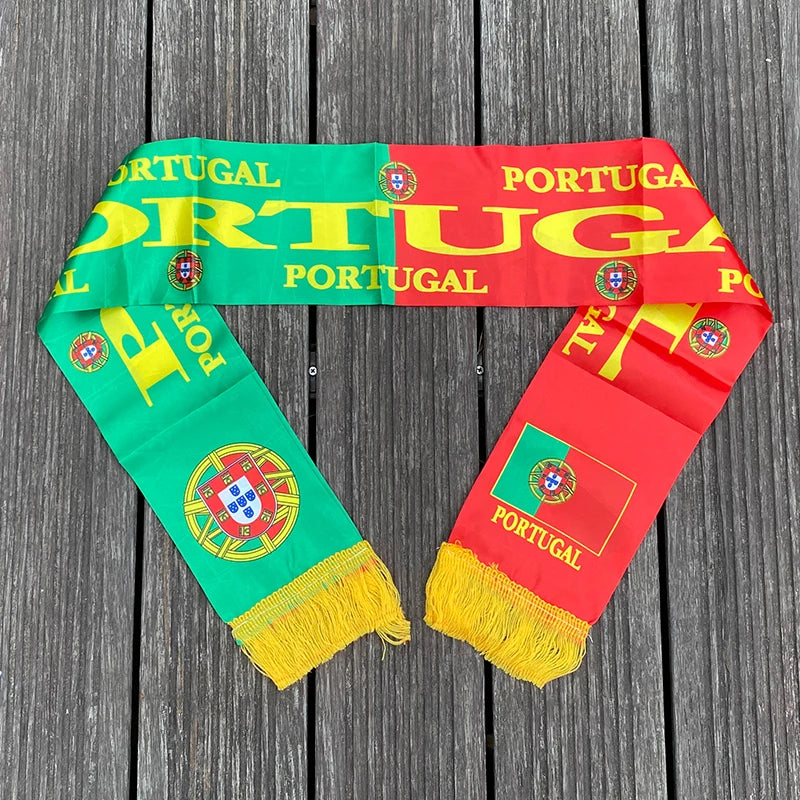 xvggdg  14x130cm  National Team Football Fans Scarf   Argentina france  Morocco  Croatia Tassel Flags Scarf   Souvenir