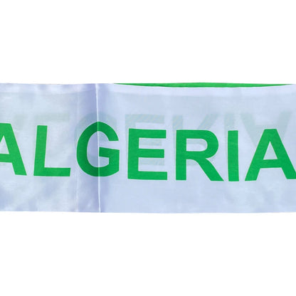 Aerlxemrbrae   Algeria  flag  Custom Scarf football team 14*130cm     Satin  Algeria  Scarf